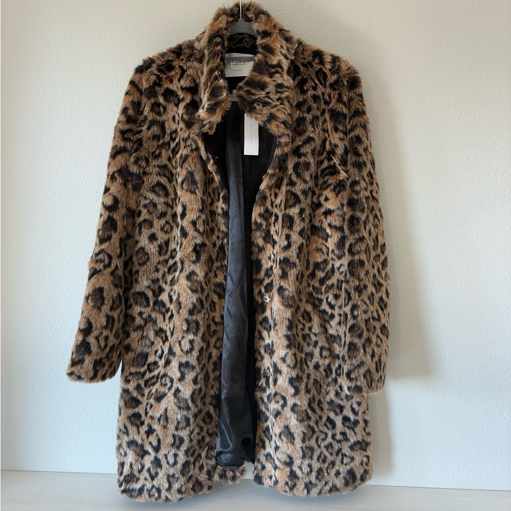 Leopard Print Faux Fur Coat